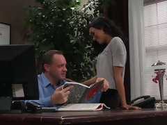 アジア人, お尻, 美女, デカチン, フェラチオ, オフィス, ティーン, オッパイの