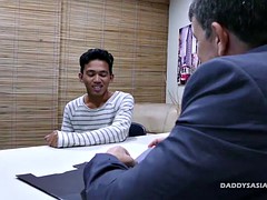 アジア人, デカチン, カワイイ, ディルド, エロティック, ゲイ, ハードコア, オフィス
