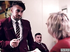 舐める尻, デカパイ, フェラチオ, 乱交, ハードコア, 熟年, 淫乱熟女, 生徒