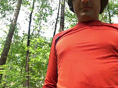 Outdoor, brown-haired, handsjob