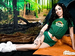 18, お尻, デカチン, フェラチオ, 茶髪の, バック, 自然山雀, オッパイの