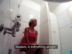 素人, ブロンド, フェラチオ, 中出し, なめる, オフィス, オマンコ, のぞき