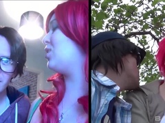 Blasen, Braunhaarige, Spermaladung, Aufs gesicht abspritzen, Reif, Tätowierung