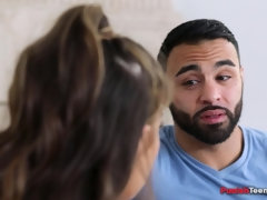 Young beauty destroyed by a beefy fucker