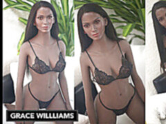 Afrikanisch, Bad, Bikini, Puppe, Küssen, Lesbisch, Massage, Tätowierung