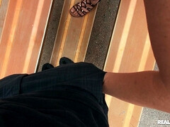 Leie, Amerikanisch, Auto, Schwanz, Pov, Muschi, Hintern versohlen, Titten