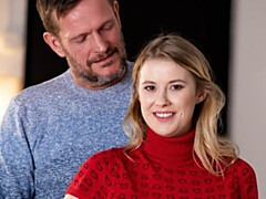 Blonde hottie Eyla Moore gets screwed by pretty hard loaded dick