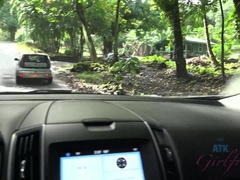 Braunhaarige, Handjob, Orgasmus, Im freien, Pov, Muschi, Abendanzug, Nass