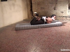 Petra hogtied tapegagged stripped