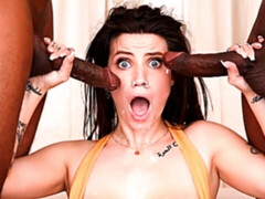 Gros cul, Grosse bite, Sucer une bite, Brunette brune, Tromperie, Groupe, Hard, Interracial