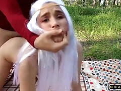 Enthousiasteling, Sperma shot, Fetisj, Hardcore, Huisgemaakt, Buiten, Tiener