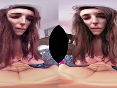 VR nervous milf before date