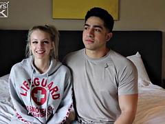 Amateur, Nana, Grosse bite, Blonde, Sucer une bite, Tir de sperme, Hard