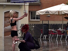 18, ブロンド, ボンデージ, 淫乱熟女, アウトドア, 公共, タトゥー, ティーン