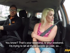 Instructor seduced by busty blonde