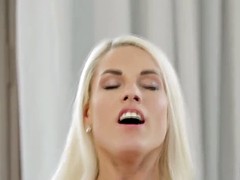 アナル, デカ尻, デカパイ, ブロンド, 女, 毛深い, 異人種間, 下着