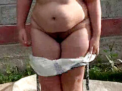 Amateur, Gorda, Gordita, Peludo, Masturbación, Orgasmo, Al aire libre, Solo