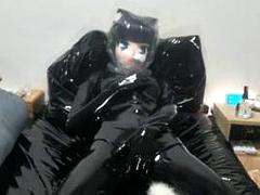 Kigurumi latexsuit play