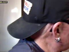 Leie, Blasen, Kehlenfick, Schwanz, Schwul, Handjob, Reif