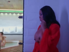 最高, お尻, 美女, 気狂い, 異人種間, なめる, 裸, オマンコ