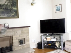 デカ尻, デカパイ, ブロンド, オナニー, 熟年, 淫乱熟女, 穴開きパンティ, 一人