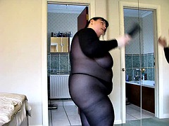 Mooie dikke vrouwen, Grote mammen, Bruinharig, Douche