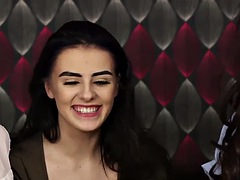 Amateur, Chica, Británico, Europeo, Dominacion femenina, Grupo, Lencería, Chupando