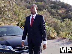 Teen lassie Hollie Mack gladly plays with huge cock