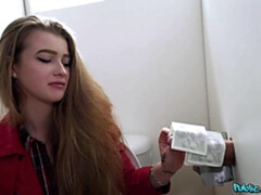 Cutie brunette with nice tits Olivia Sparkle impaled on the floor