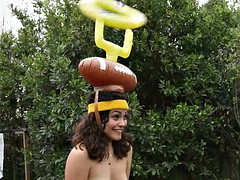 Chica, Rubia, Morena, Desnudo, Al aire libre, Sexo soft