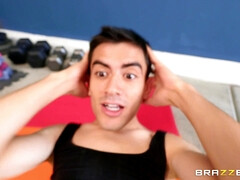 Sofia Rose wants to help her stepson Jordi in making big loads of cum