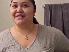 Hawaiian BBW Hotwife fucked in bathroom