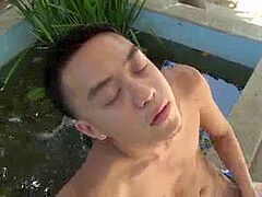 アジア人, イく瞬間, ゲイ, オナニー, アウトドア, ハメ撮り, タトゥー