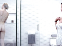 Jennifer White and Lena Anderson dyke it out in the shower