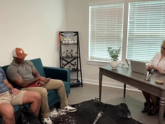 デカパイ, ブロンド, ハードコア, 異人種間, 下着, ポルノスター, 三人, オッパイの