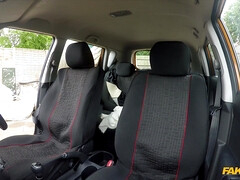 素人, フェラチオ, 車, アウトドア, オマンコ