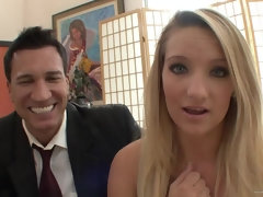 PAWG blonde Cali Carter shagged in different poses by her sugar daddy