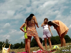 Enthousiasteling, Grote kont, Bruinharig, Tsjechisch, Naakt, Buiten, Realiteit, Roodharige vrouw