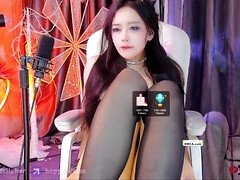 アジア人, 中国人, 毛深い, オマンコ, 一人, ストッキング, いじめ, おもちゃ