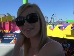 Leie, Strand, Bikini, Blondine, Freundin, Zierlich, Piercing, Rasiert