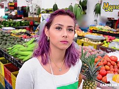 Chambre à dormir, Gros seins, Sucer une bite, Hard, Énorme, Fille latino, Seins naturels, Adolescente