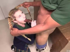 Rubia, Mamada, Corridas, Polla, Interracial, Pequeña, Adolescente, Tetas