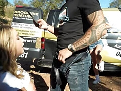Amateur, Anal, Rubia, Semen en la boca, Extremo, Grupo, Al aire libre, Puta