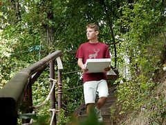 アナル, ブロンド, 茶髪の, チェコ, ゲイ, Hd, アウトドア, フェラする