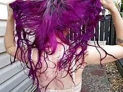 Enthousiasteling, Kokhalzen, Hd, Buiten, Alleen, Zuigen, Tieten likken, Nat