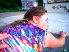 Lieveling, Pijpbeurt, Rondborstig, Mollig, Buiten, Slipje, Openbaar, Kut duiken