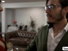 デカパイ, フェラチオ, イマラチオ, レディボーイ, ラティーナ, なめる, オマンコ, シーメール