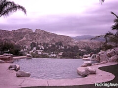 Blonde, Sucer une bite, Tir de sperme, Queue, Faciale, Hard, Seins naturels, De plein air