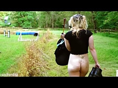 Sadomasochismus, Grosser arsch, Domination, Im freien, Öffentlich, Rau, Sklave, Schlampe