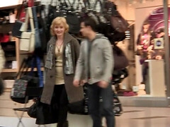 Horny European pervert meets up with a blonde granny